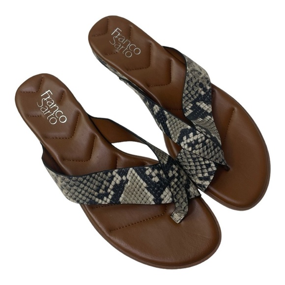 Franco Sarto Darious Women’s Faux Snakeskin Sandals - Picture 8 of 9